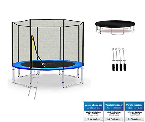 LS-T305-PA10 (B) LifeStyle ProAktiv Cama elástica para jardín 305 cm - Incluye Red de seguridad 130g/m² - UV-Resistant - New
