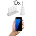 Produktbild innoGadgets 10x Staubschutz Stöpsel kompatibel mit Smartphone | Staubstecker, Schutz für Android Micro-USB Anschluss - Samsung Galaxy S7 | Silikon Staubstöpsel | Transparent