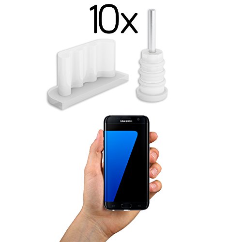 10x Staubschutz StÃ¶psel Smartphone by innoGadgets | Staubstecker, Schutz fÃ¼r Android Micro-USB Anschluss - Samsung Galaxy S7 | Silikon StaubstÃ¶psel | Transparent