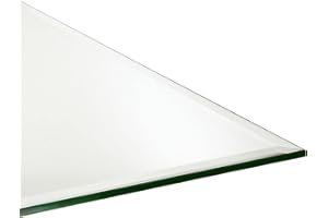 AXIS GLASS 10mm Toughened Glass RECTANGLE Table Top for Dining - Kitchen - Garden glass table topper Various Sizes (1000mm x 650mm)