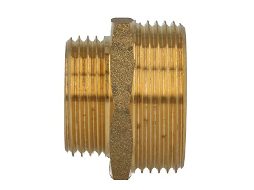 Reduziernippel Doppelnippel messing blank 1 Zoll Außengewinde x 1 1/4 (5/4) Zoll Außengewinde - 2