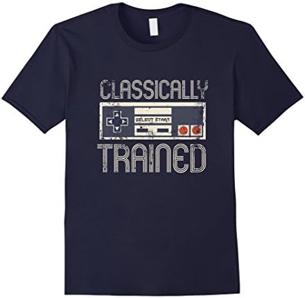 Men's Vintage Video Game Controller Classically Trained Shirt 2XL Navy