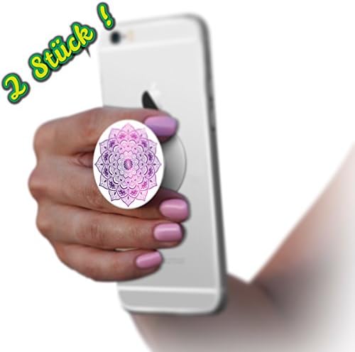 Set of 2. Finger Holder – Practical Mobile Phone Mount/Holder and Stand for Smartphones, Tablets and e-Readers Universal Finger Holder, Assorted Designs