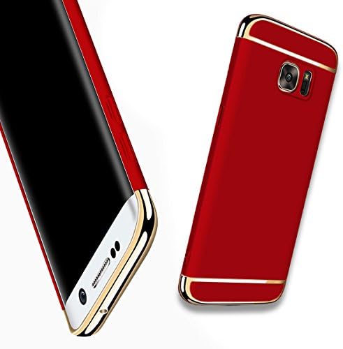 For Galaxy S7 Edge Case,HAVE1SEE Hybrid Ultra Thin and Slim Shockproof Protective Case for Samsung Galaxy S7 Edge Red
