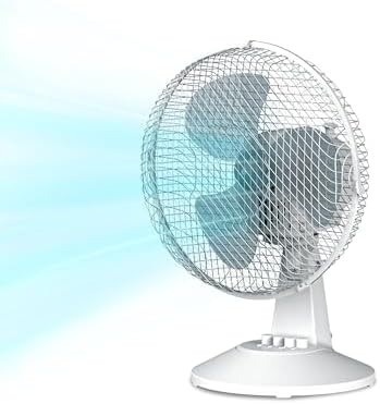 COMFEE' CFT40PW00A2 40CM Ventilatore da Tavalo, 25W Silenzioso Ventilatore Con 3 Pale, 3 Livelli di Velocità, Oscillazione 90°, Efficiente e adatto per casa e ufficio, Bianco