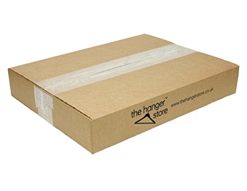 6 Weiße Holz Hosen Kleiderbügel mit Gummi-Tip Klemmen & Bar - 3