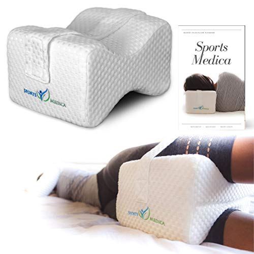 Almohada de espuma de memoria con la correa para pierna - DOCTOR Recomendado para la ciática, el embarazo, la espalda, la rodilla y la cadera de dolor - e-Book ya disponible