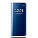 Produktbild Sycode Huawei P10 Lite Spiegel Hülle,Huawei P10 Lite Flip Schutzhülle,Huawei P10 Lite Volle Ecke Schütz Case,Luxus Stilvoll Edel Cool Männer Frauen Screen Protector Blau Slim Fit Clear Standing View Mirror Cover Metall-Galvanotechnik Faltbar Bookstyle Beirftasche Cover Tasche Shell für Huawei P10 Lite-Blau Mirror