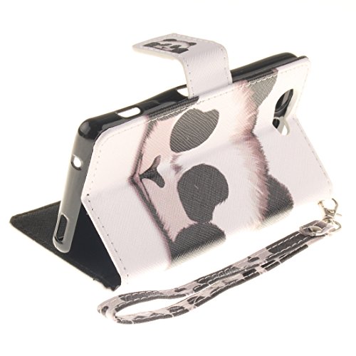 Nancen Sony Xperia Z3 Compact / Z3 mini (4,6 Zoll) Handytasche / Handyhülle. Flip Etui Wallet Case in Bookstyle – Premium PU Lederhülle Hülle Cover Mit Lanyard / Strap, Standfunktion, Kreditkarte und Brieftasche - 6