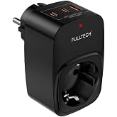 Akım Korumalı Priz, Tekli Duvar Prizi, 3680W G&uuml;&ccedil;, 16A Akım ve Kısa Devre Koruması, 1x Priz Girişi, 1x Usb Girişi, 2x Type-C G