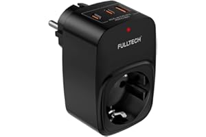 Akım Korumalı Priz, Tekli Duvar Prizi, 3680W Güç, 16A Akım ve Kısa Devre Koruması, 1x Priz Girişi, 1x Usb Girişi, 2x Type-C G