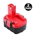 Produktbild 2 Stück 14.4V 3.0Ah Ni-MH 2607335533 Ersatzakku für Bosch Akku BAT038 BAT040 BAT041 BAT140 BAT159 2607335685 2607335534 2607335711 Werkzeugakku