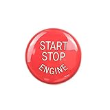 Aufkleberplatzierung: Intern TOOGOO Auto Motor Start Stop Schalter Taste Ersetzen Abdeckung E60 E70 E71 E90 E92 E93 (Rot,Mit Start Stop Engine)