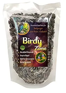 BZ-Birdy Zone Sunflower Seed Healthy Nutritional Millet Seeds for Birds Food for Budgies Love Birds African Cocktail - 400 Grams (400Gms)