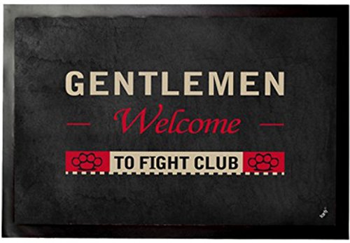 1art1 92085 Fight Club - Gentlemen Welcome To Fight Club Fußmatte Türmatte 60 x 40 cm