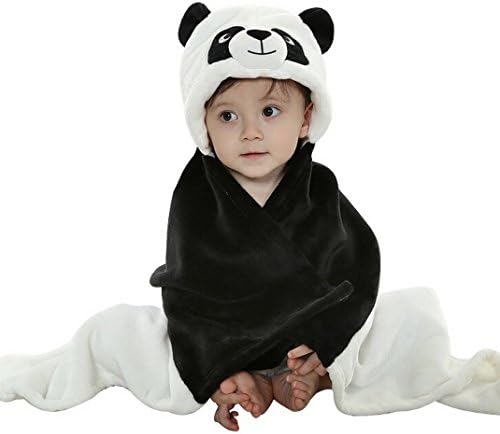 Baby Swaddle Bankets Fleece Newborn Infant Toddler Hooded Bath Poncho Towel Wrap Animal Bathrobe Towel Blanket for Bath Pool Beach Shower Gift - KEYSHINE