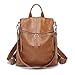 Produktbild Vyaaa Rucksack Damen Daypack für Mädchen PU Leder Rucksäcke Tagesrucksäcke Wasserdichte Reiseschultasche Braun