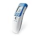 Produktbild Stirn- und Fieberthermometer von LifeBasis - Digital Infrarot Fieberthermometer kontaktloses Babythermometer mit LCD Hintergrundbeleuchtung und Fieberalarm 1 Sekunde Messung professionelle medizinische Thermometer für Baby Kind Erwachsene 32 memories 3 in 1