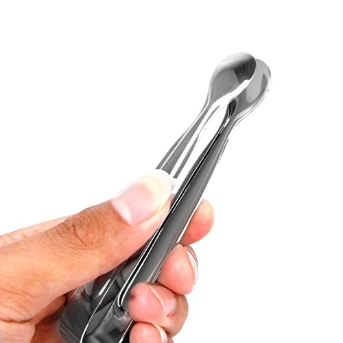 westeng 1 Edelstahl rund Kopf Eiszange Lebensmittel Sweet Brot Bar BBQ Kochen Tong Clip Silber - 6