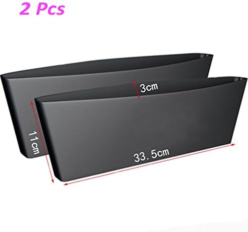 Heemepink 2 X Car Seat Side Gap Filler Storage Pocket Car Seat Slit Pocket Catcher Organizer Black