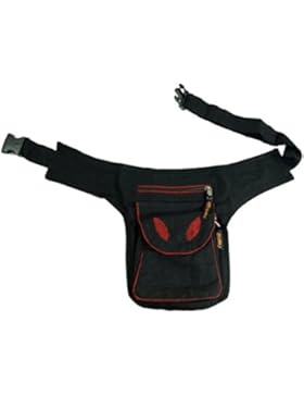 Guru-Shop Stoff Sidebag & Gürteltasche, Goa Gürteltasche - Petrol, Herren/Damen, Baumwolle, 28x20 cm, Festival...