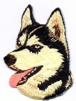 Embroidered Iron On / Sew On Patch Sibirian Husky