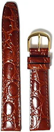 BRAND NEW Crocodile/Lizard Pattern High Quality Padded Watchstrap/Band - L421 (Brown, 20mm)