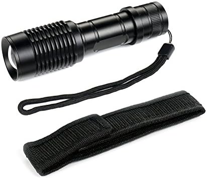 Led Torches, SLAGO 10W Zoomable T6 1000 Lumens LED Flashlight Ultra Bright Portable Outdoor Water-Resistant Torch Light Atomic Beam Torch with Belt, Holster, Pouch (1 Pack)
