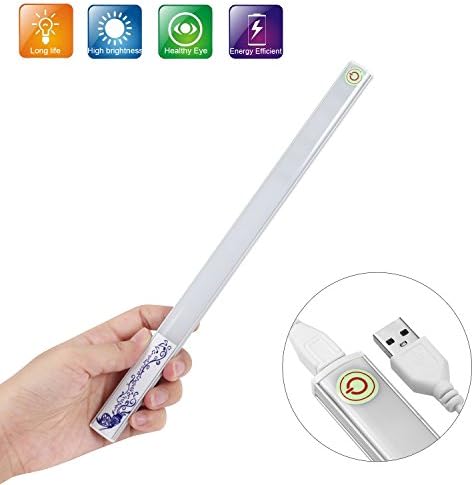 Nakey Aluminum LED Vanity Mirror Light, USB Powered Multi-Purpose Touch Dimmable Makeup Light, Portable &amp; Durable &amp; Rechargeable-Silver