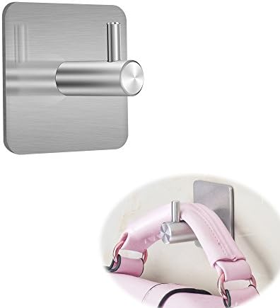 Self adhesive Hook for Hat, Coat, Towel, Robe - Stylish Brushed 304 Stainless Steel 1-hook