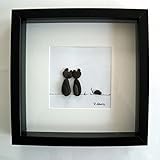 Steinbild - Pebble Art - Katzen und Maus