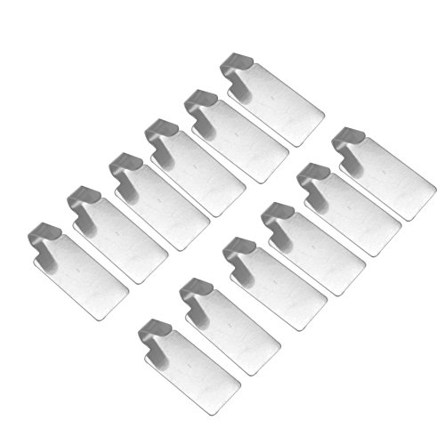 12Pcs Edelstahl Wandhaken Rechteckhaken Selbstklebend Mehrzweckhaken for Küche Bad - 3