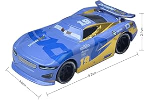 SuoSuo LZWJD Pixar Cars 3 Chick Hicks Police McQueen Mater Fabuleux Hudson 1: 55 Diecast Métal Alliage Modèle Voiture de Voiture pour garçons (Couleur : Daniel Swervez)
