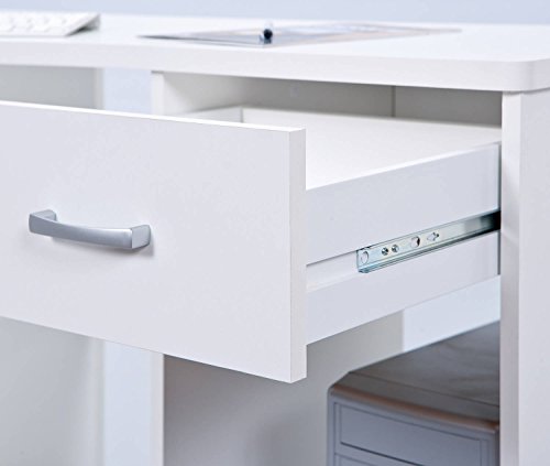 ‘Links 13300220 Grossi Eck-Schreibtisch mit 1 Schublade Holz weiß 118 x