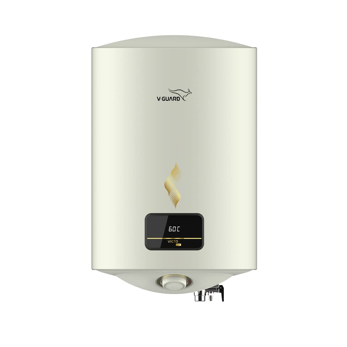 V-Guard Victo DG 15 Litre Water Heater with Free Installation & Free Connection Pipes (Digital Display, BEE 5 Star Rated), Wh