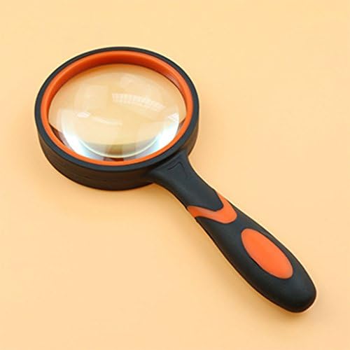 DFHHG® Magnifier, ABS Material Optical Glass Lenses Orange 220 * 112 * 20mm easy to carry