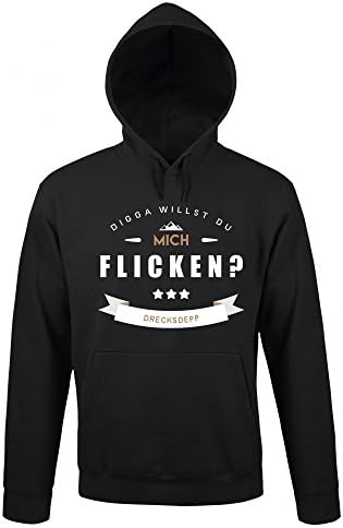 Der Heider Men's Hoodie black black -  black - X-Small