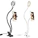 Price comparison product image Selfie Ring Light with Cell Phone Holder Stand for Live Stream and Makeup Flexible Gooseneck Arm Mount Clamp LED Lights with USB Recharging