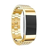 Für Fitbit Charge 2 Armband, Kristall Rostfreier Stahl Handgelenk Ersatz Uhr Armband Für Fitbit Charge 2 20mm/22mm/24mm (B)