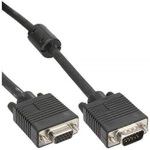 Intos SVGA Monitorverlägerung Monitorkabel HD15 / Stecker - HD15 / Buchse 1.5 m schwarz
