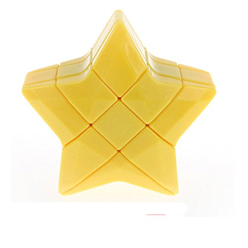 Yong Jun Toys Star Pentagon Fidget Cube 3x3x3 Puzzle Fidget Toys Magic Speed Cube (Yellow)