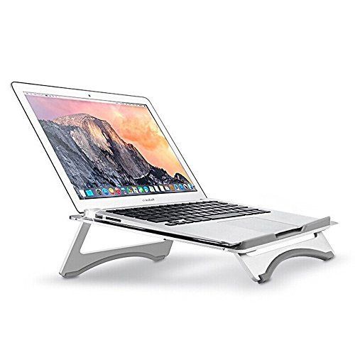 Foldable Aluminum Laptop Stand  Ergonomic Cooling Portable Notebook Mount  Adjustable Stand Holder for 10  -15  Macbook  Acer  Asus  Dell  HP  Lenovo 
