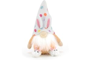 VORAE Easter Bunny Gonks, Cute Plush Handmade Rabbit Gnome Dolls Mini Faceless Tomte Dwarf Elf Decorations for Kids Adults Gift #2 (A)