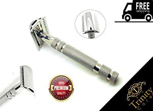 Trinity Care TR202 Stainless Razor Safety Razor Handle &amp; Open-close comb head