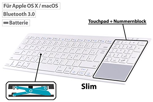 GeneralKeys Tastatur mit Bluetooth, für macOS m. Touchpad, Scissor-Tasten - 2