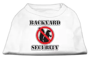Mirage Pet Products 18-Inch Backyard Security Screen Print Shirts, XX-Large, White