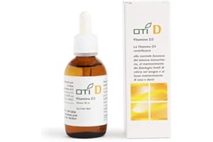 OTI D - Integratore Alimentare a base di Vitamina D3 - Rafforza il Sistema Immunitario e Mantiene Livello Naturale di Calcio nel Sangue per Mantenimento di Ossa e Denti - Gocce 50 ml