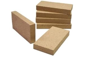 Voyto - Set di 4 mattoni ignifughi per caminetto, forno per pizza, barbecue, stufe, in vermiculite di alta qualità, 230 x 114 x 25 mm per adattarsi a stufe Villager