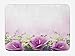Produktbild VVIANS Flower Bath Mat, Spring Cabbage Flowers in Fragrant Bouquet with Partially Shaded Color Romance, Plush Bathroom Decor Mat with Non Slip Backing,Lavender Green 15.7x23.6in