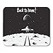 Produktbild KKISTORE Gaming Mauspads Pad Astronaut Spaceship Back to Earth After Mission Moon Science Space 11.8"x 9.8" Decor Office Nonslip Rubber Backing Mousepad Mouse Mat